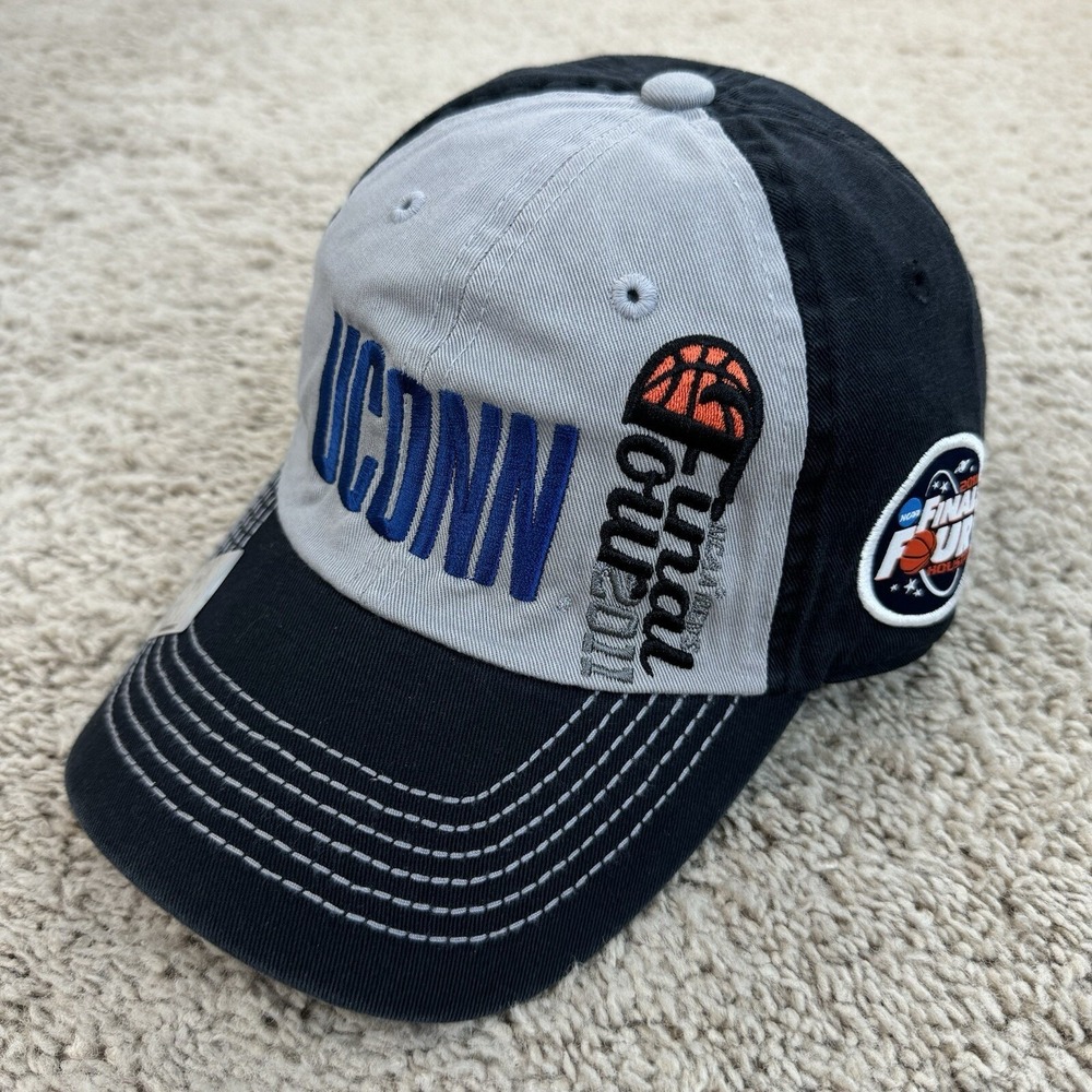 UConn Huskies Hat TOW Strapback 2011 NCAA Final Four Black Gray Side Patch Cap
